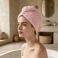 thumbnail image 7 of Cloud Velvet Hair Drying Cap Super Absorbent Quick Dry Soft Lightweight Microfiber Hair Turban Wrap for Home Bath Travel, 7 of 7