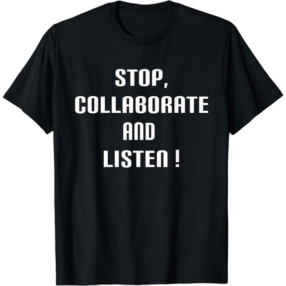 Stop, Collaborate and LIsten Ice Ice Baby 90's Retro T-shirt