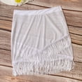 thumbnail image 6 of Daznico Women Ruffle Sheer Beach Skirt Cover Up Skirt Beach Wrap Bikini Shiny Wraps Cover Ups for Swimwear Mesh Drawstring Cover Up Skirt,L, 6 of 7