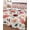 Red, Pink, Brown, Off-White, variant on Quilts Queen Size Bedding Set, Blue Lavender Floral Reversible Summer Quilt 3 Pieces, Farmhouse Botanical Flowers Leaf Lightweight Bedspreads Coverlets with 2 Pillow Shams for All Seasons