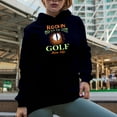 thumbnail image 2 of Rockin The Exhausted Golf Mom Life Quote, Golf Player, Golfing or Golfer Themed Merch Gift, Navy Blue Hooded Sweatshirt or Hoodie, X-Large, 2 of 5