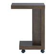 thumbnail image 3 of Furniture of America Halon End Table with Casters, Walnut Oak, 3 of 6