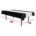 thumbnail image 6 of Beistle Elegant Striped Disposable Tablecloth – 108” – Black and White – Pack of 12, 6 of 6