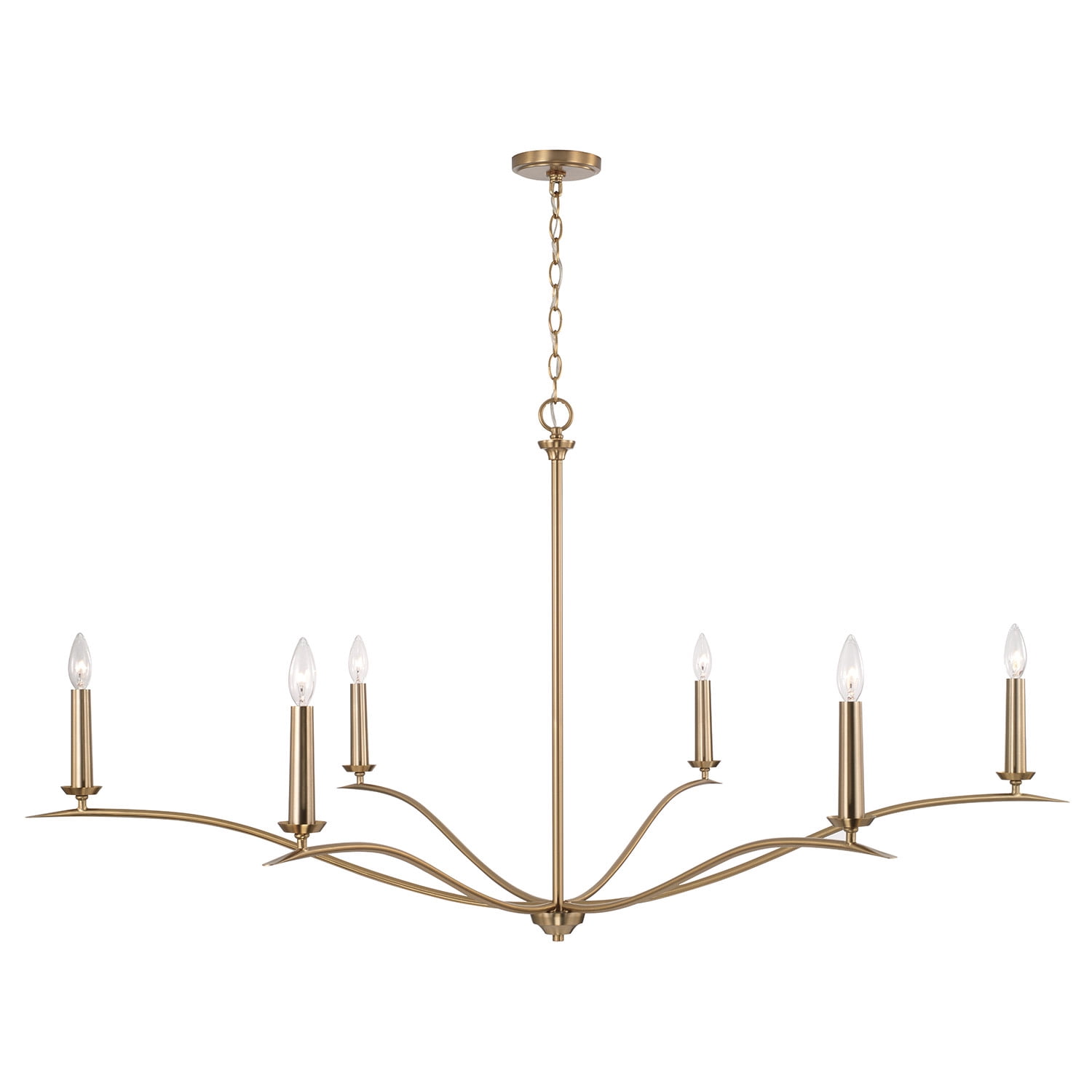 6 Light Chandelier-29.25 Inches Tall And 57 Inches Wide-Black Iron Finish Capital Lighting 450661Bi
