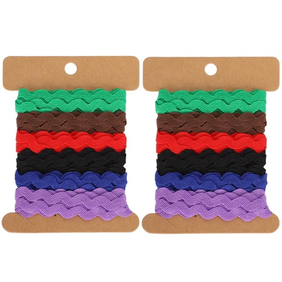 Color Zigzag Ribbon Color Ribbon 2Pcs Color Zigzag Ribbon DIY Hand Made Material Cloth Hair Accessories Sewing Decoration 8mm