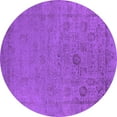 thumbnail image 1 of Ahgly Company Indoor Round Oriental Purple Industrial Area Rugs, 3' Round, 1 of 4