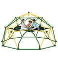 thumbnail image 2 of EUROCO 1000LBS 13 FT Geometric Outdoor Dome Climber for 5-7 Kids, Jungle Gym with Hammock for Kids Outdoor Play Equipment , Anti-Rust, UV Resistant, Easy Assembly, Age3+, Yellow, 2 of 8