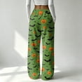 thumbnail image 6 of BFRGSIJ Halloween Lounge Pants for Women Soft Fleece Baggy Wide Leg Sleep Pajamas Spooky Season Festive Casual Fall Sleepwear L, 6 of 7