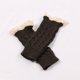 thumbnail image 1 of Guantes de lana con hermosos puños de encaje y mangas de encaje para mujer, guantes de punto cálidos de medio dedo para invierno, 1 of 6