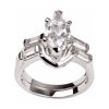 Nicole Wedding Ring Set for Women Marquise Baguette Cz Engagement Ring and Band by Ginger Lyne