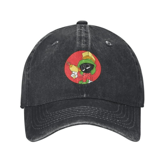 Marvin The Martian Logo Men And Women Denim Baseball Cap Adjustable Vintage Trucker Hat Washed Casquette Denim Cap Hat
