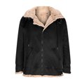 thumbnail image 7 of Faux Leather Jacket Mens Sherpa Fleece Lined Thicken Warm Moto Coat Waterproof Windproof PU Motorcycle Clothes (2XL, Black), 7 of 7