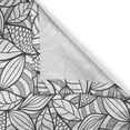 thumbnail image 3 of Ambesonne Leaves Kitchen Curtains, Abstract Doodle Foliage, 55"x45", Grey Black White, 3 of 3