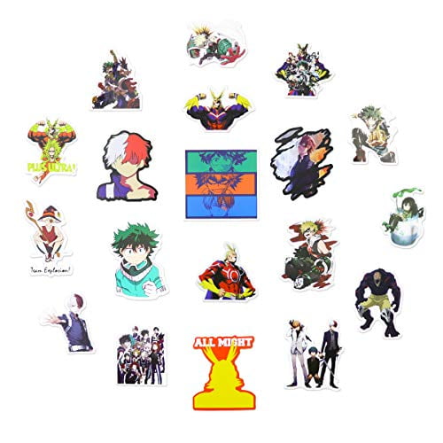 150 pcs my hero academia sticker anime stickers collectibles car snowboard bicycle luggage pad macbook water bottle skateboard stickers walmart com