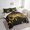 Yellow Black, variant on Gamer Comforter , Gaming Fitted Sheet Twin Size Gamer Decor Bedroom, Video Games Gamepad Flat Sheet Neon Geometry Square Pillow Cases Red Black Throw Pillow Covers