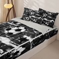 thumbnail image 3 of Homewish Football Soccer Theme Zipper Full Size Comforter Sets with Fitted Sheet and 2 Pillowcases,Kids Ball Sport Games Zipper Bedding Set For Kids Boys,Lightgray Reversible,4 Pieces, 3 of 7