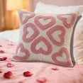 thumbnail image 6 of Embroidered Heart Sofa Pillow Cover for Valentine's Day Home Decor, Bedroom Cushion Case, Festive Throw Pillow Accent - 17.72x17.72 inches, 6 of 8