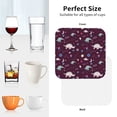 thumbnail image 6 of Lsque Space Dinosaur Pattern 4" Drink Coasters Set of 4, PVC Leather Absorbent Coasters, Table Coaster Set Decorative Coffee Cup Coasters Housewarming Gift -Square, 6 of 6