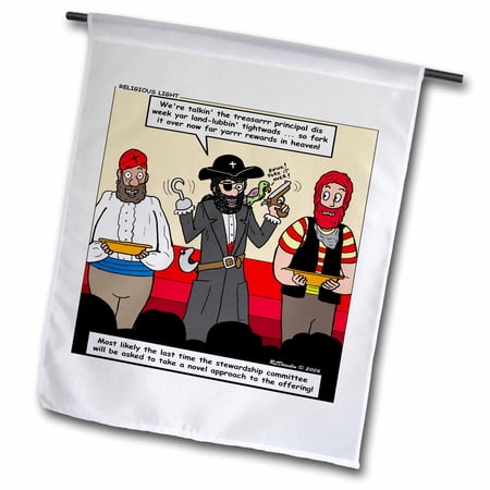 3dRose Pirates Use the Treasure Principal - Garden Flag, 12 by 18-inch