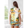 thumbnail image 2 of Ekouaer Womens Silk Pajama Sets Button Up Satin Pjs Short Sleeve 2 Piece Pj Sets Cute Lounge Sets with Chest Pocket, 2 of 6