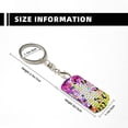 thumbnail image 3 of Uemuo Colorful Tie Dye Stained Glass 3 Pattern Rectangular Metal Keychain - Durable, Stylish, and Personalized Key Ring for Men and Women,Engraved Keychain,Gift Slim Sturdy Keychain, 3 of 7