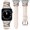 Starlight/Rose Gold, variant on Wearlizer Leather Watch Band Compatible with Apple Watch Bands Women 38/40/41/42/44/45/46/49mm Slim X-Shape Metal Buckle Strap for Series 11/10/9/8/7/6/5/4/3/SE/Ultra 3/2/1