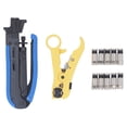 thumbnail image 2 of Kit de herramientas de engarzado coaxial ANGGREK con conector de 10 piezas Corte rápido Seguro Pelacables resistente Ligero Antideslizante, 2 of 8