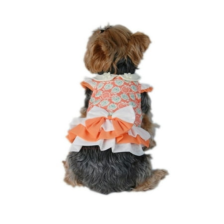 white orange flora printed