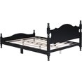 thumbnail image 4 of Platform Bed Frame Full Size, Retro Wooden Slat Support Bed with 550 lbs Load Capacity, No Box Spring Needed, Easy Assembly Rustic Bedroom Furniture (Multiple Sizes Available), 4 of 18