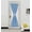 AQUA/WHITE, variant on &nbsp;Ella Yellow-Grey 2 Tone Color 1Pc French Door 55"W X 72"L Foam Backing Insulated Thermal Blackout Rod Pocket Curtain Panel With Matching 1 Tieback