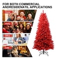 thumbnail image 6 of Makeatree 6ft Artificial Red Christmas Tree Full Real Halloween Xmas Tree with 804 Branch Tips Easy to Assemble, Decoration for Indoor and Outdoor, 6 of 7