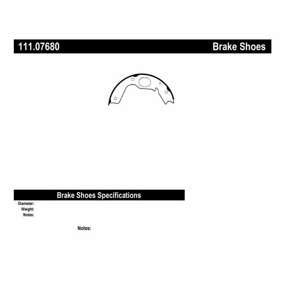 Centric 111.07680 Centric Brake Shoes