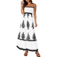 thumbnail image 1 of Vestido PRETTYGARDEN 2025 Floral Boho Maxi Blanco XL, 1 of 8