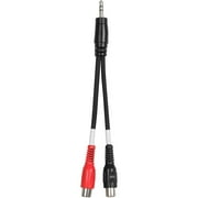 Livewire Essential Interconnect Y-Cable 3.5 mm TRS Male to RCA Male 6 ft. Black