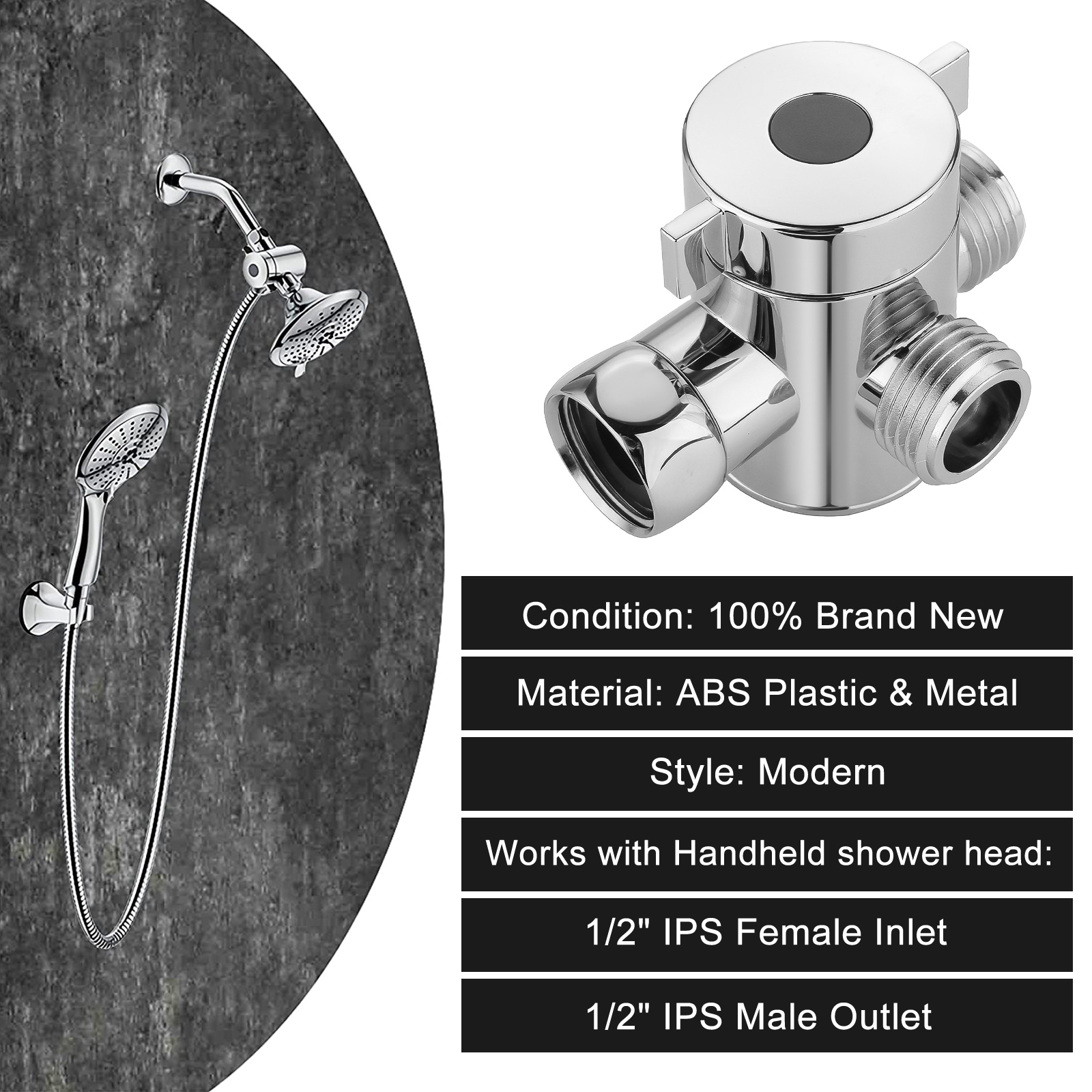 AquaTik Replacement Valve Kit For Transom Shower - Hot & Cold Marine Shower Valve, 1/2" NPT