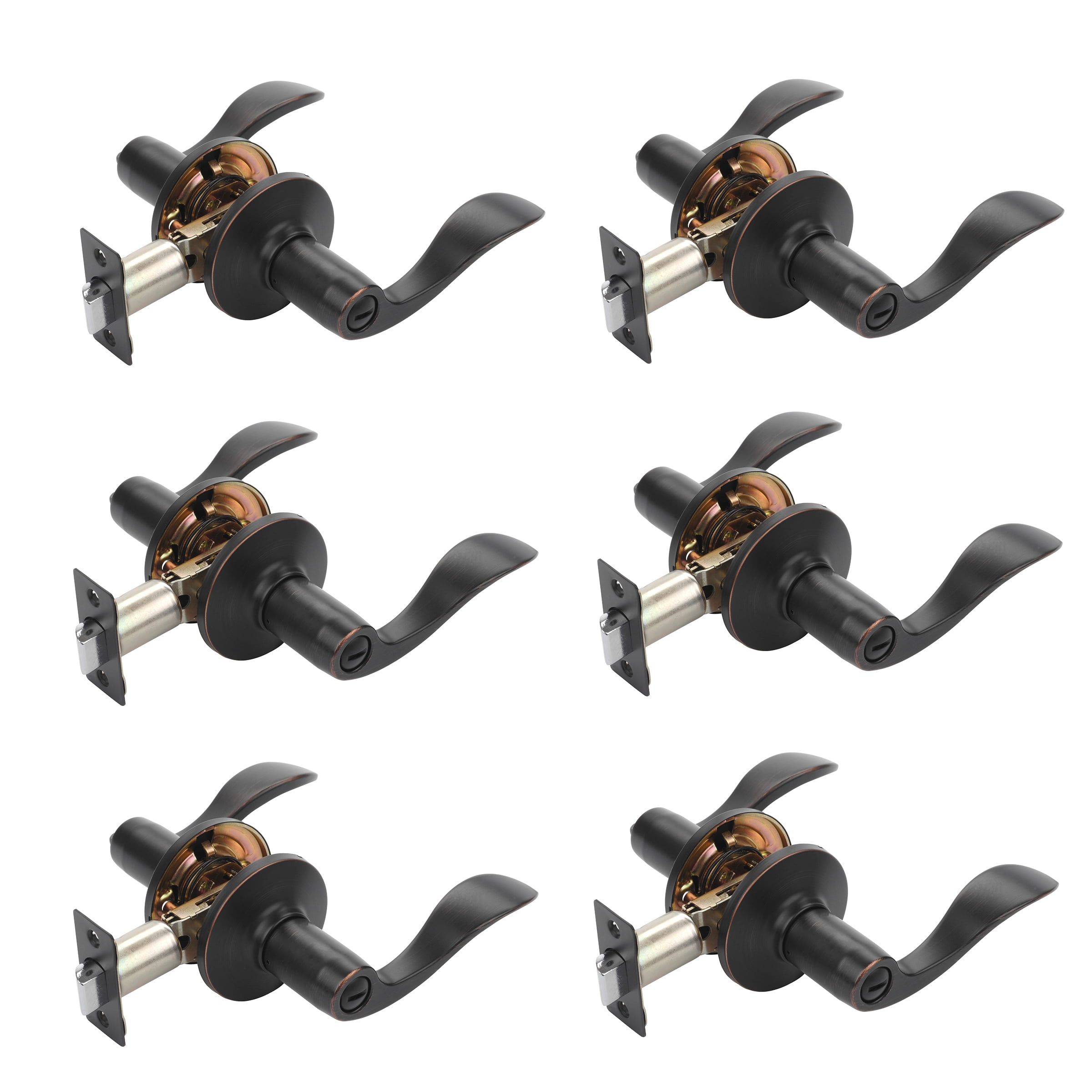Dynasty Hardware V-DB-100-12P Single Cylinder Deadbolt Aged Oil Rubbed Bronze Visual Pack