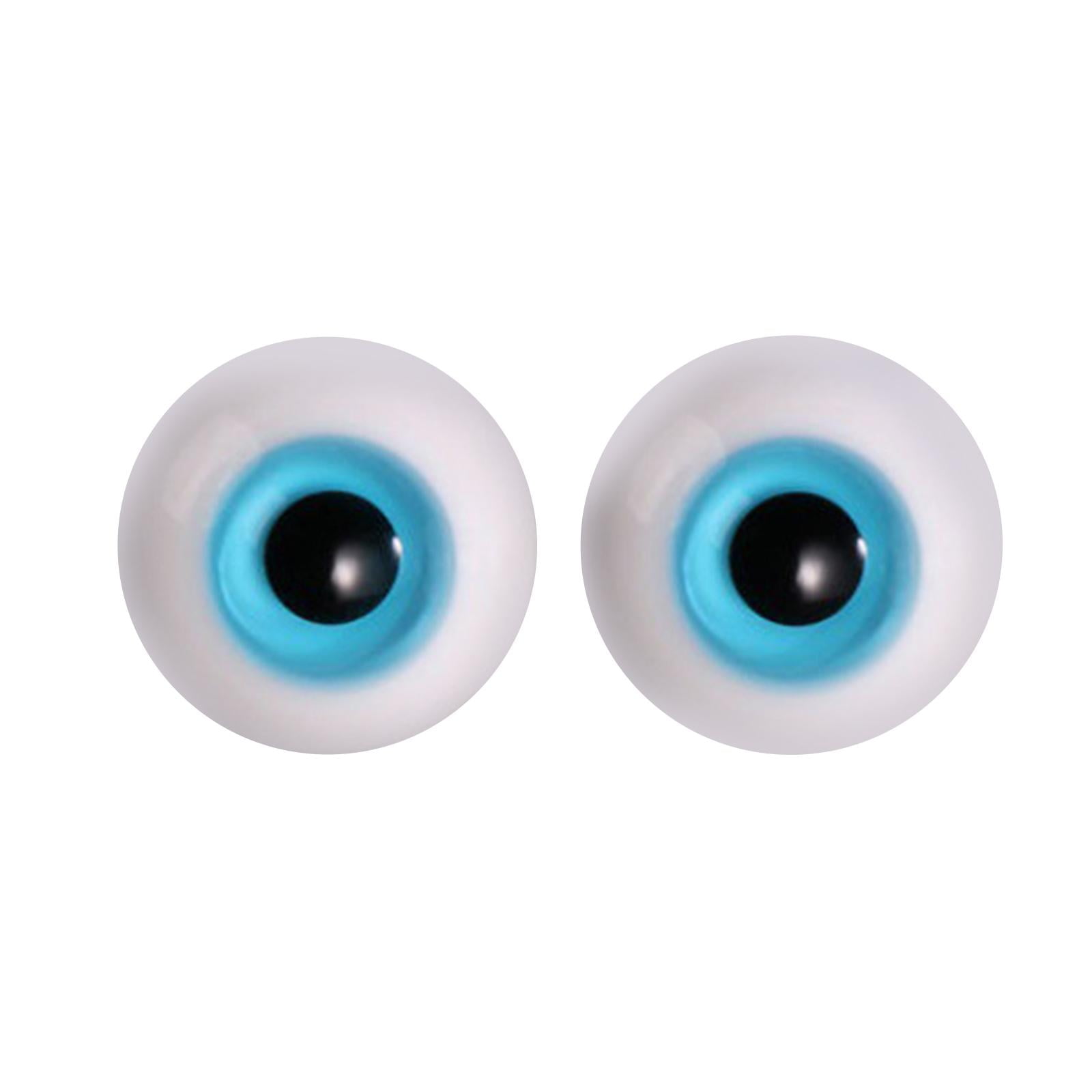 6mm Doll Eyeballs, Glass Eyeballs Round Eyes for DIY Doll s Halloween  Making (Blue) StyleA-Blue 