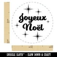 thumbnail image 2 of Joyeux Noel Merry Christmas French Starburst Self-Inking Rubber Stamp Ink Stamper - Purple Ink - Mini 1/2 Inch, 2 of 7