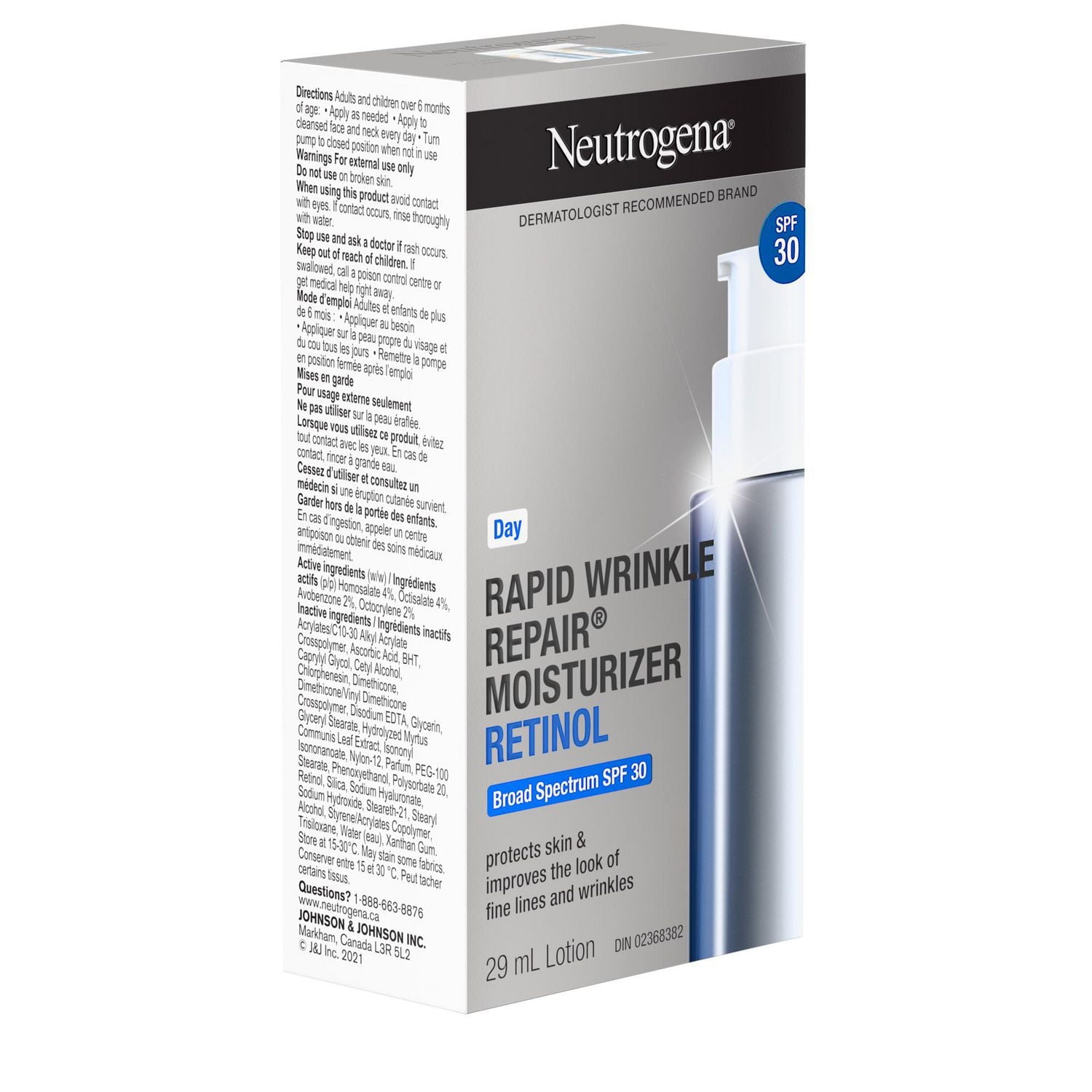Neutrogena Anti Aging Retinol Face Cream SPF 30, Rapid Wrinkle Repair, 29mL, 29 mL