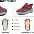 thumbnail image 3 of Men's Women's Hiking Shoes Waterproof Lightweight Fleece-Lined Sneakers Non-Slip Comfort Soft Sole Cotton Casual Shoes Red 7 Women/6 Men, 3 of 7