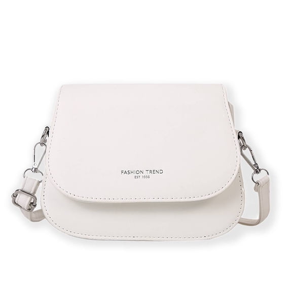 Women's PU Leather Crossbody Bags Fashion Solid Color Saddle Bag Adjustable Strap & Magnetic Buckle Satchel for Office, Daily Use, Shopping, Travel