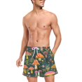thumbnail image 3 of FORMRS Mens Swim Trunks Mesh Liner Quick Dry Casual Beach Board Shorts with Pockets, Sizes S-2XL, Orange Mushroom, 3 of 9