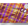 thumbnail image 2 of Soimoi Silk Fabric Check Check Print Fabric by the Yard 42 Inch Wide, 2 of 3