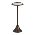 thumbnail image 5 of Kate and Laurel Sanzo Modern Pedestal Drink Table, 10 x 10 x 23, Antique Bronze, Decorative End Table with Mirrored Tabletop for Use as Small Plant Stand or Cute Martini Table, 5 of 8
