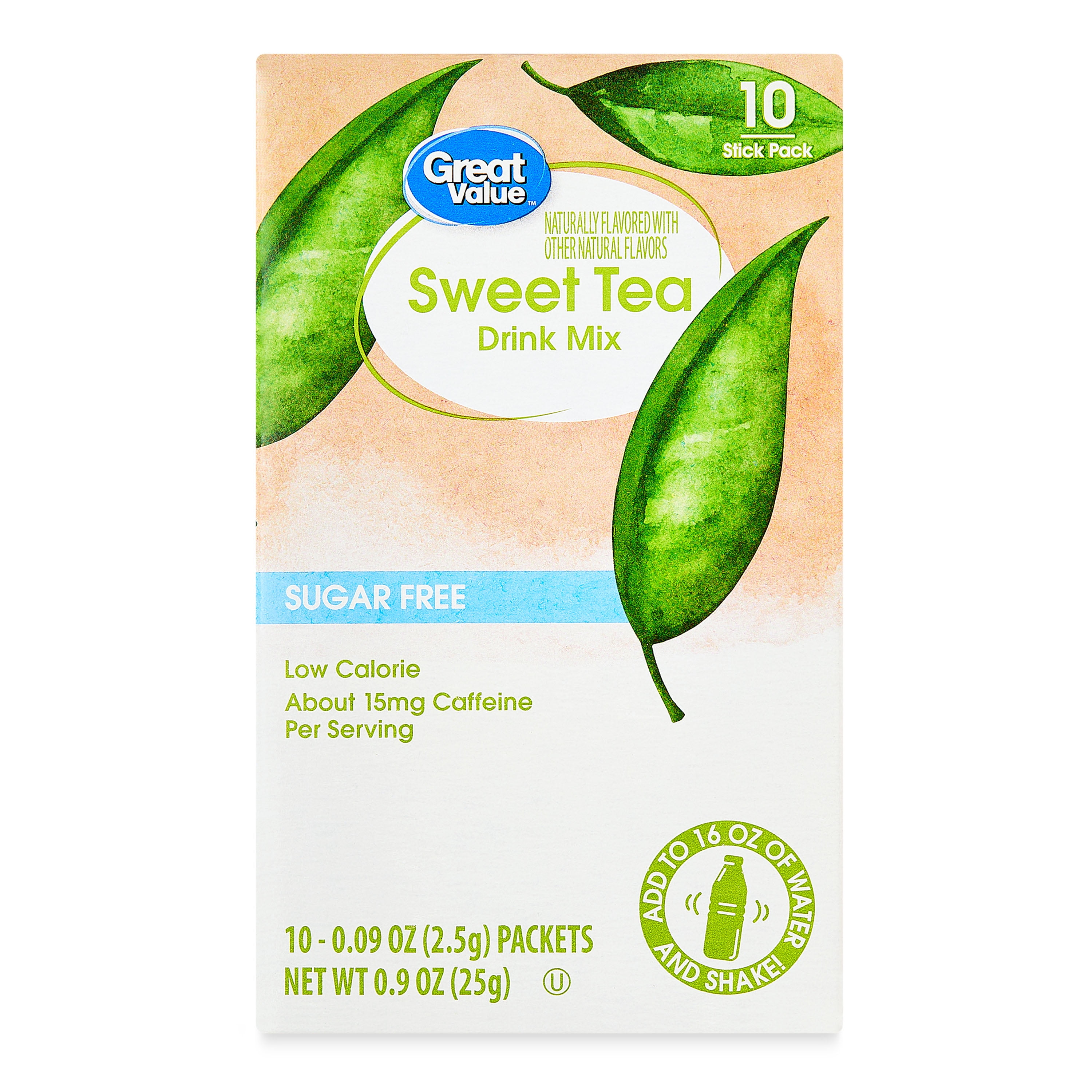 (12 pack) Great Value Sweet Tea Drink Mix, 0.09 oz, 10 Count
