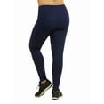 thumbnail image 3 of Women's Premium Cotton Leggings Plus Size S-3XL Full Length With High Wide Waistband High Waist Curvy Plus Leggings Ankle No See-Through Workout Yoga Pants Tummy Control Activewear Womenswear, 3 of 4