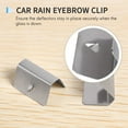 thumbnail image 5 of 10 Pcs Car Rain Eyebrow Clip Wind Rain Deflector Metal Fitting Clips Replacement for G3 Send Clip,10 * Car Wind Rain Deflector Clip,Silver, 5 of 5