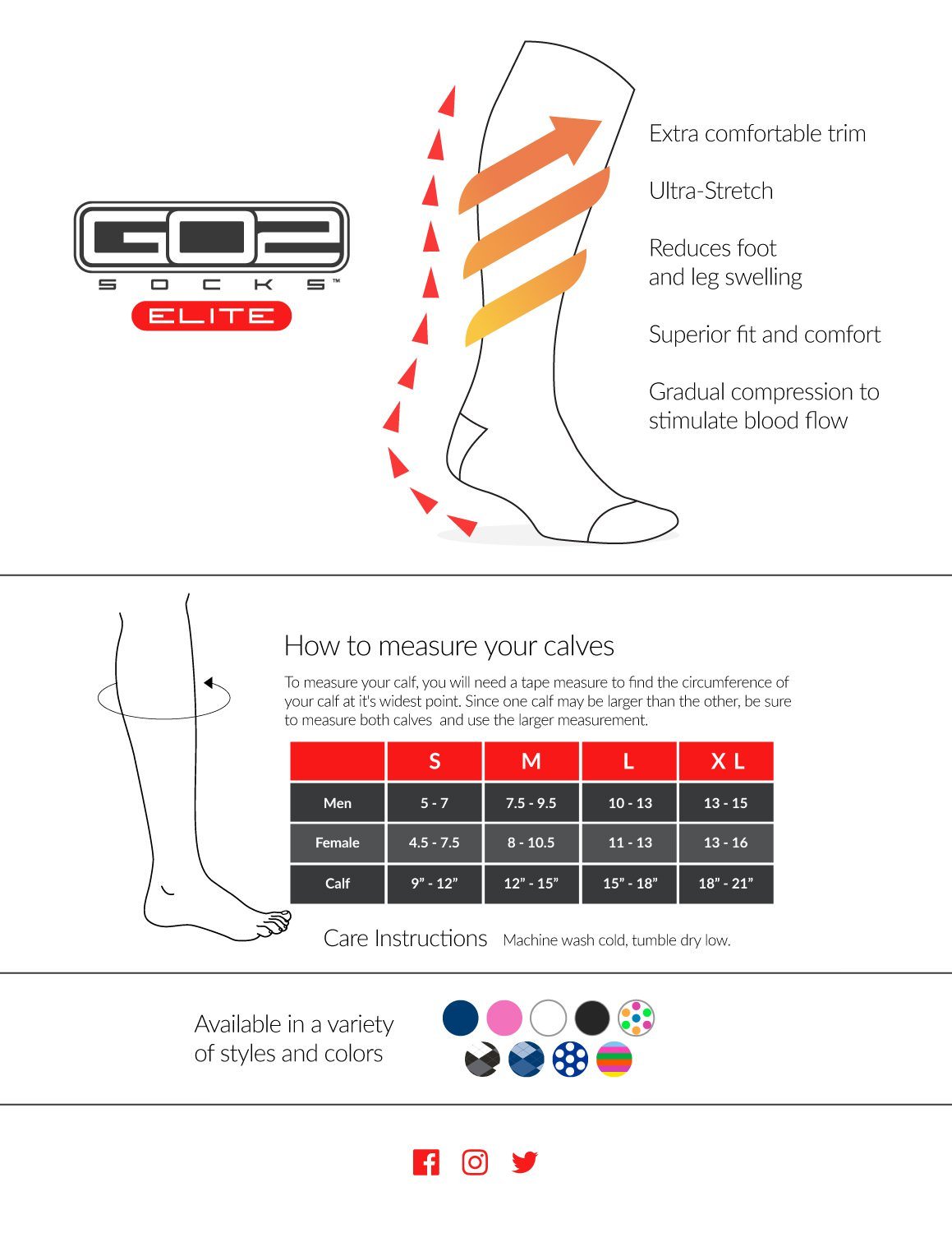 Go2 Elite Compression Socks Stockings 15-20 mmhg Graduated Sock Stocking (1Pair Polka Dot, S)