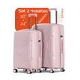 thumbnail image 1 of Maletas de viaje grandes de polipropileno con cierre premium YKK BIG series set 2 piezas 28”+ 24” capacidad 25kg cierre expandible candado de alta seguridad TSA LOCK Armored Travel KUNZITE, 1 of 9