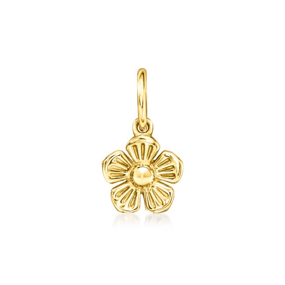 Pure Collection by Ross-Simons Italian 14kt Yellow Gold Flower Charm, Women's, Adult